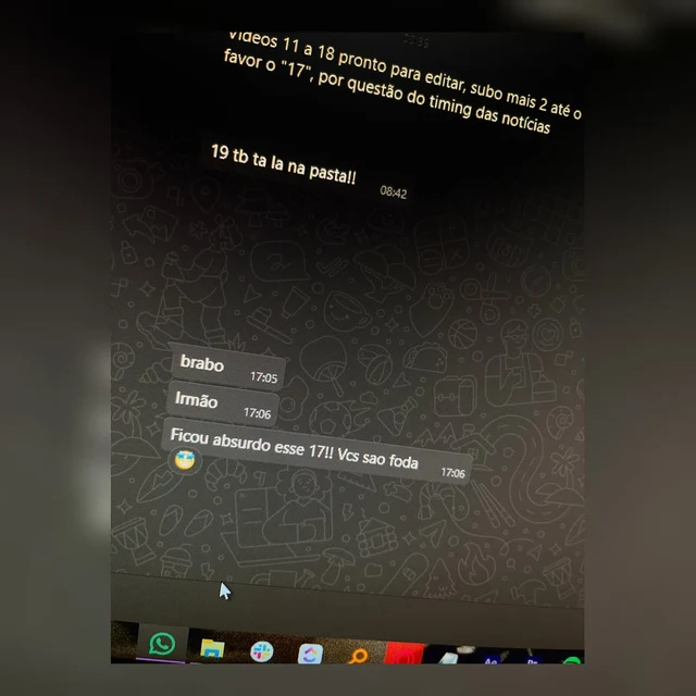 Mensagem de aprovação recebida pelo WhatsApp